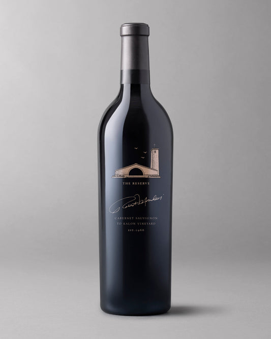One bottle of 2021 Reserve Cabernet Sauvignon To Kalon Vineyard on a light grey background