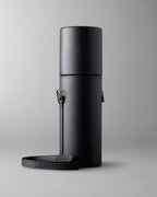 Single Bottle Wine Carrier made from vegan leather, with the  Arch & Tower embossed on the cap