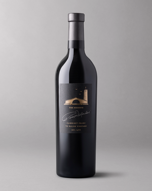Bottle of To Kalon Vineyard Reserve Cabernet Franc on a light grey background