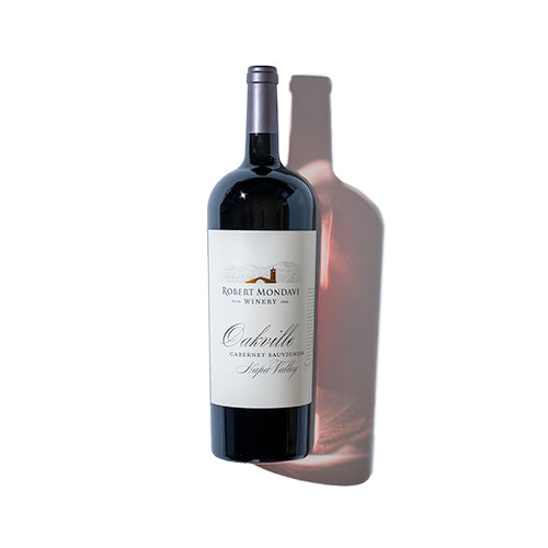 A magnum bottle of Cabernet Sauvignon on a white background