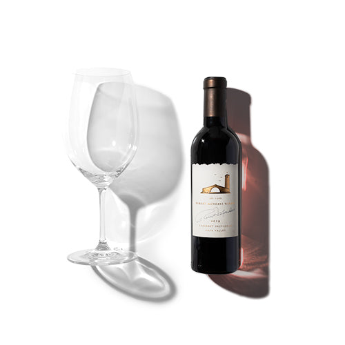 A bottle of 2019 Cabernet Sauvignon Napa Valley 375mL on a white background.